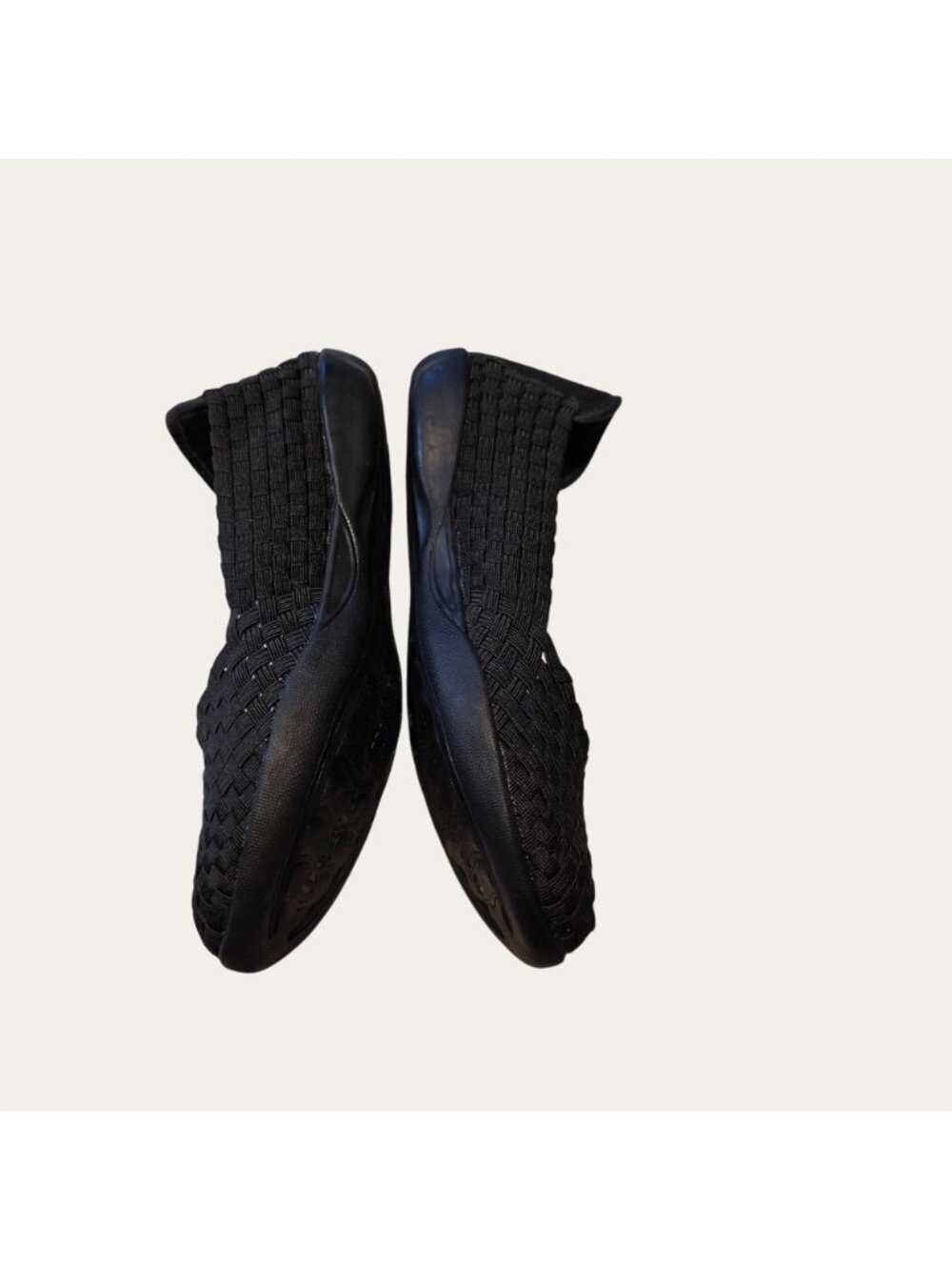 Bernie Mev Catwalk Ladies Black Size 37EU/6.5-7US NIB Woven Flat Ballet Slip On - Picture 3 of 7